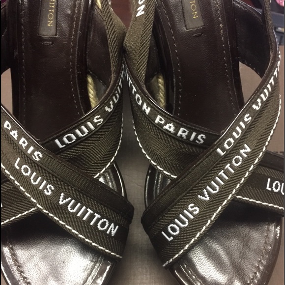 Original Louis Vuitton wedges size 7 - Picture 1 of 8
